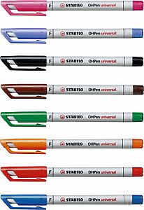 STABILO OHPen Universal Permanent Stifte – 8er Etui, 0,4 Mm, Für Glatte Oberflächen